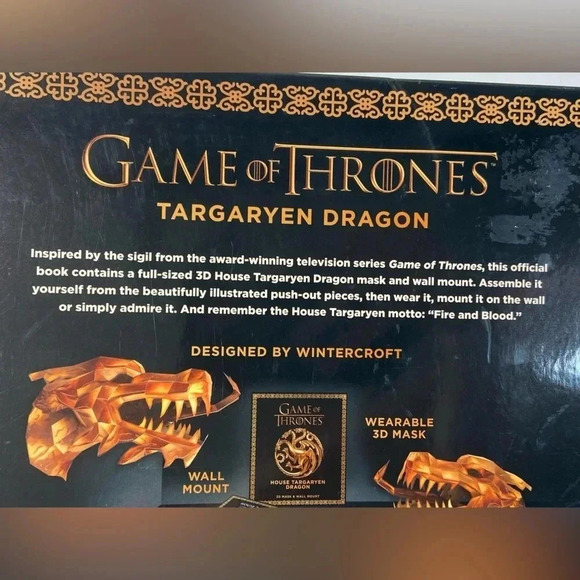Game of Thrones - House Targaryen 3D Mask & Wall Mount Book - DIY 🐉🎭 - Picture 4 of 16